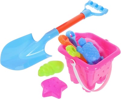 Kinderspeelset Zand - Strandspeelgoed Emmertje Schepje - Buitenspelen Park Strand - Ergonomisch Handvat - 16 x 15 x 13.5 cm