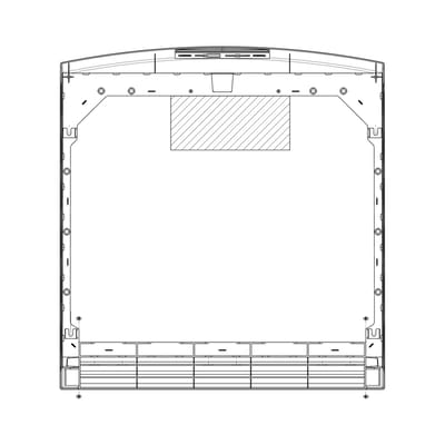 AEG bovenblad, wit, 600.4x634.5mm 2064200229