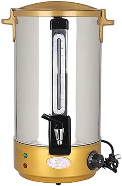 Warmwaterdispenser - Elektrische Waterkoker - Feesten en Buffetten - Instelbare Thermostaat - 30 Liter - Goud