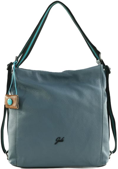 Gabs Leren schoudertas rugzak Aissa TG Bull Black Shoulder Bag Ardesia blauwgrijs