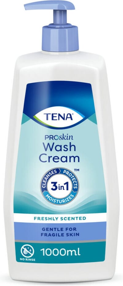 TENA Proskin Wash Cream Pompfles - 10 x 500 ml - Voordeelverpakking