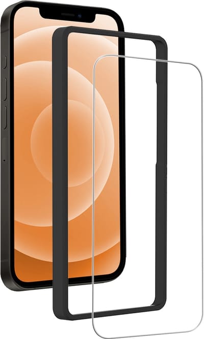 Screenprotector - Geschikt voor Apple iPhone 12 - Met Installatie Frame - Gehard Glas - Beschermglas - Tempered Glass - Screen Protector