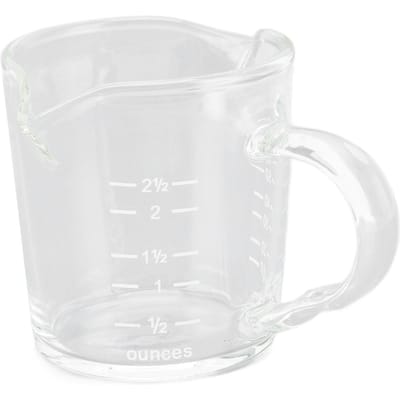 Glazen Maatbeker Herbruikbaar Dubbele Tuit Geïsoleerd Stevig Koffie Melkbeker Italiaans Glas Meten L(for 6.5-9kg) white