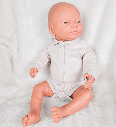 Babidu Romper/Body | Knoopjes voor| Lange Mouw | 1180 | Zand | Jongen | 12 maand | Maat 80