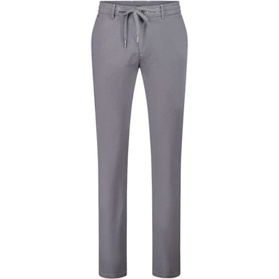 Gardeur Broek Sidney-2 Micro Check Drawstring High Stretch Featherweight Licht Grijs / male