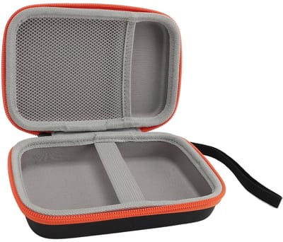 Dailygoods- Opbergkoffer Schokbestendig - Draagbare Gameconsole - Reistas - EVA/PU Materiaal - Zwart/Oranje - Inclusief Trekkoord - Gameconsole Tas