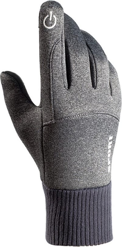 Tech Fleece Handschoenen Grijs - Waterdichte Touchscreen handschoenen - winter - Scooter / Fiets / Wandelen - Heren en Dames - Sport - Touchscreen - Maat L - grijs - Sinterklaas - Kerst