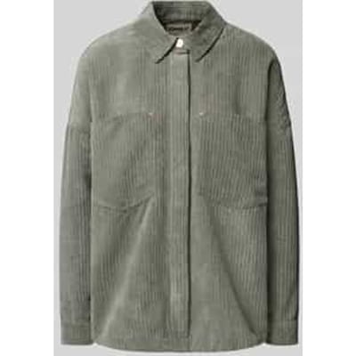 Relaxed fit corduroy blouse met borstzakken, model 'JANINE-RAI'