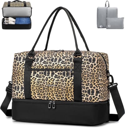30L Reistas voor Vrouwen - Waterdichte Sporttas, Lichtgewicht Weekendtas en Handbagage met Schoencompartiment 45x36x20cm