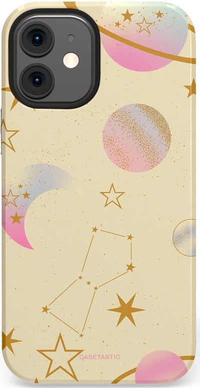 Casetastic Hoesje Geschikt voor Apple iPhone 12 Mini - Stijlvolle Beschermende Duo-layer Case - Zomerse nacht