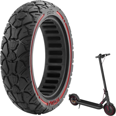 60/70-7 Vervangende Solid Rubber Banden voor Elektrische Scooters - 10 Inch, Lekvrij, Antislip en Explosiebestendig (Rood, 1 Pack)