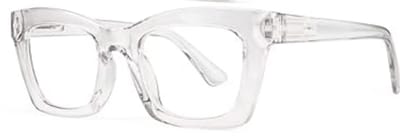XYZ Eyewear Leesbril Doorzichtig +1.00 - Dames - Heren - Leesbrillen - Trendy - Lees bril - Leesbril met sterkte - Voordeel - Groot Montuur - Met sterkte +1.00