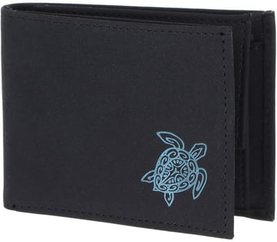 oxmox portemonnee New Cryptan RFID Protect Pocketbörse Turtle 2.0 Print Cyan Black zwart