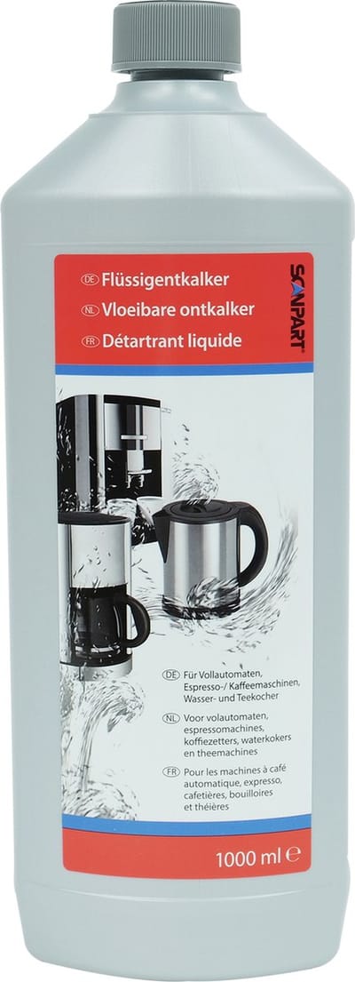 Scanpart vloeibare ontkalker voor koffiemachine 1 liter - Koffiemachineontkalker - Geschikt voor Bosch Braun DeLonghi Gaggia Jura Krups Magimix Melitta Miele Moccamaster Philips Sage Severin Siemens Smeg - Universeel