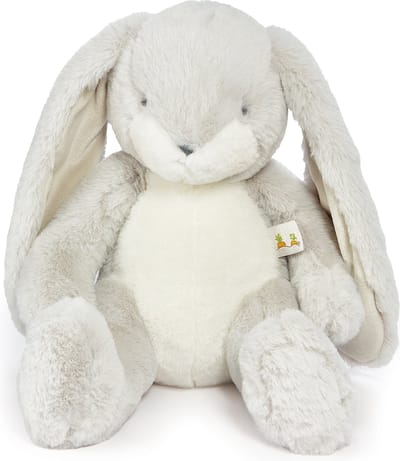 Bunnies By The Bay Nibble Konijn - Knuffeldier - Geborduurde details - 38 cm - Grijs