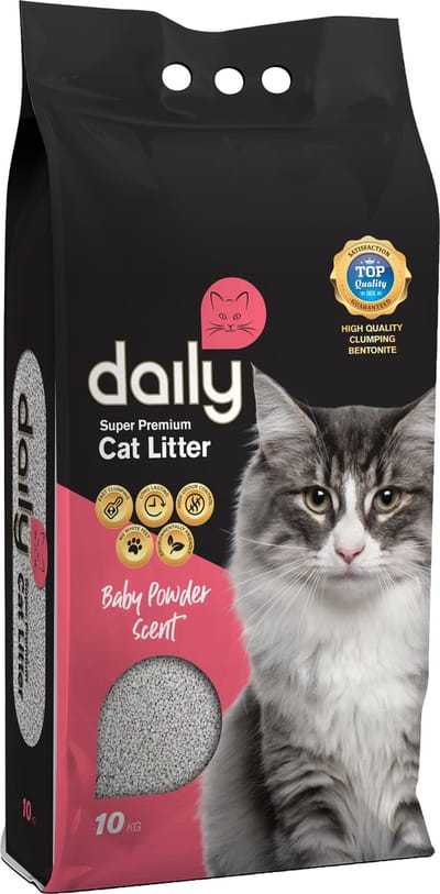 Daily - kattenbakvulling - 10KG - silicat korrels - hoog absorptievermogen - baby poedergeur - Snel Klonterend