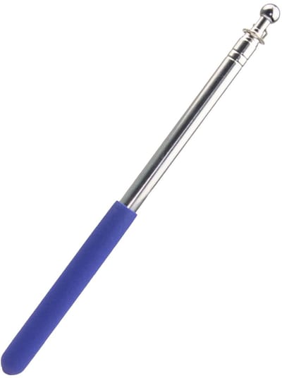 Telescoop Vlaggenstok - Draagbare Stok - Lesgeven Reizen - Lichtgewicht & Compact - 1.6 Meter - Zwart