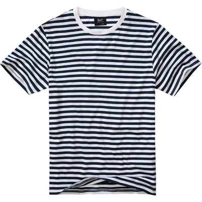 Brandit Lange Mouwen Heren T-shirt - marineblauw/wit - XXL