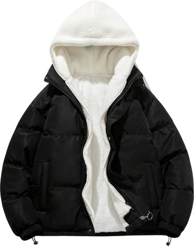 Livano Parka Heren - Winterjas - Sherpa - Voor Heren - Jas - Winter - Volwassen - Extra Zacht - Zwart - Maat XS