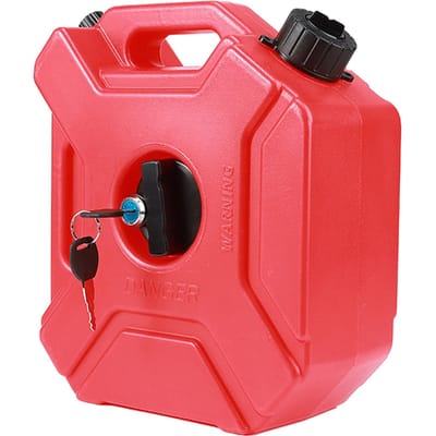 1,3 Gallon Benzinetank 5L Draagbare Reserve Olieton met Slot en Sleutels Past voor Motorfiets SUV ATV De Meeste Auto's