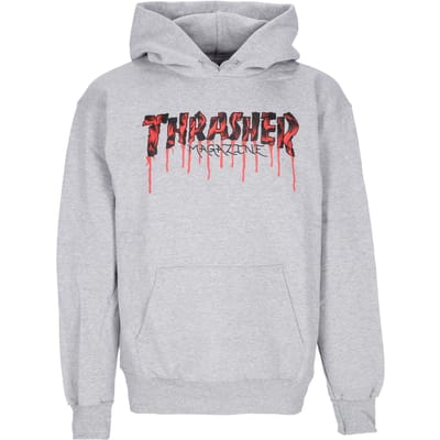 Blood Drip-hoodie voor heren, licht staal/rood