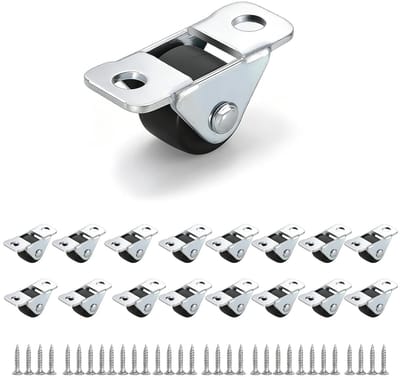 Mini-wielen met profiel - 16 stuks zelfklevende micro-wielen voor meubels, uitschuifbedden en laden, ideaal voor diverse toepassingen