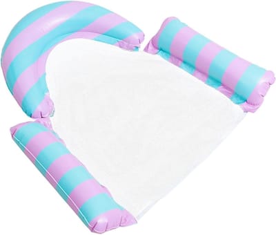 Zwembad Vlotter - Drijvend Ligbed - Water Ontspanning - Versterkte Stabiliteit - 111x107cm - Paars