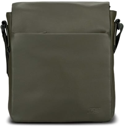 JOST schoudertas met laptopvak Tromsoe Crossover Olive olijfgroen