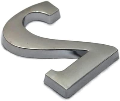 Huisnummer - Adres Sticker - Deuren Markeren - Zelfklevend - 5 cm x 3.5 cm - Zilver