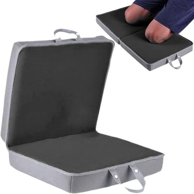Werkmat Kniekussen - Tuinmat Handgrepen - Comfortabel Werken - Antislip Stabiliteit - 60 x 34 cm - Zwart