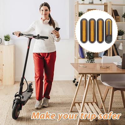 Scooter Wiel Cover Reflector Strip voor M365 - Pro - 1S - Essential - Pro2 - Mi3 Achterwiel Beschermende Cover Reflectieve Stuk E-Scooter (Geel)