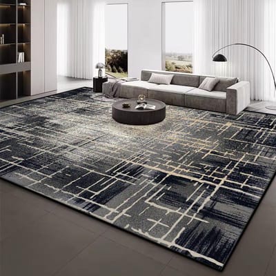 Décoration Moderne Grands Tapis de Salon Abstraits Luxe Maison Canapé Tapis Antidérapant Chambre Vestiaire Facile à Nettoyer Tapis de Sol Pelucheux 60*90cm