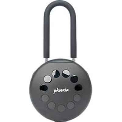 Sleutelkluis Phoenix Palm KS0213ES, gemotoriseerd sleutelslot, bediening via app, Bluetooth, waterdicht/stofdicht IP65, met slotbeugel, zwart