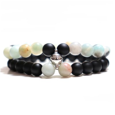 Sorprese armband - Friends - vriendschapsarmbandjes - zwart/mint - unisex - cadeau - Model H