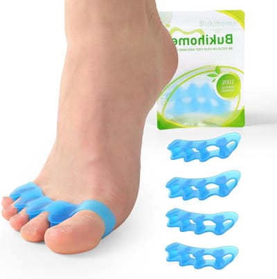Teenslippers - Teenafstandhouders - Voetverzorging - Medische Kwaliteit Gel - 4 Paar - Transparant