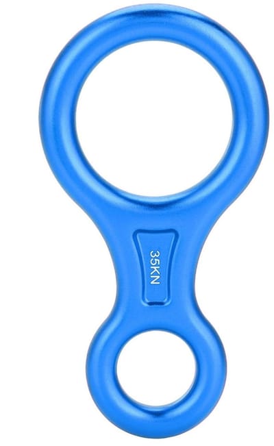 Dailygoody - Climbing Rappel 8 Ring - 35KN - Veilig en betrouwbaar - Blauw - Rappel Gear - Perfect voor outdoor klimmen - Geschikt voor avontuurlijke