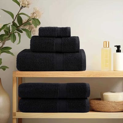vidaXL - Gastendoek - SOLUND - 2 - st - Zwart - 15 - x - 21 - cm - 550 - gsm
