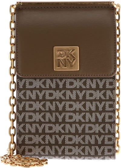 DKNY Schoudertas Telefoontasje Mona Phone Crossbody Bag Chino / Shitake Lichtbruin