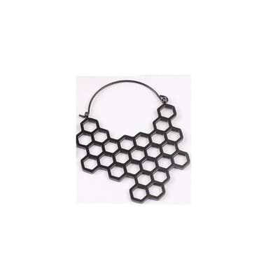 Tunnel oorhangers honingraad - zwart - LMPiercings