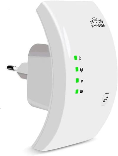 Wifi Repeater - Draadloze Versterker - Signaal Uitbreiden - 300 Mbit/s Snelheid - 10/100 Mbps - Wit