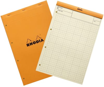 Rhodia Audit Schrijfblok - Gespreksnotities - Yellow pad - A4+ - 80g - Geel - 80 vel