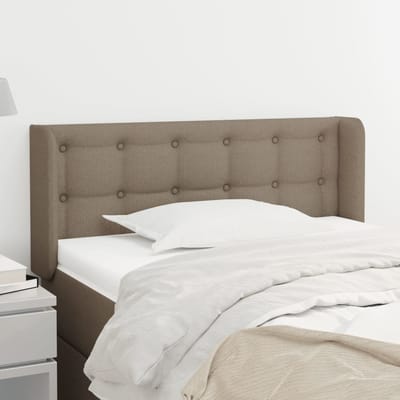 vidaXL - Hoofdbord - met - randen - 83x16x78/88 - cm - stof - taupe