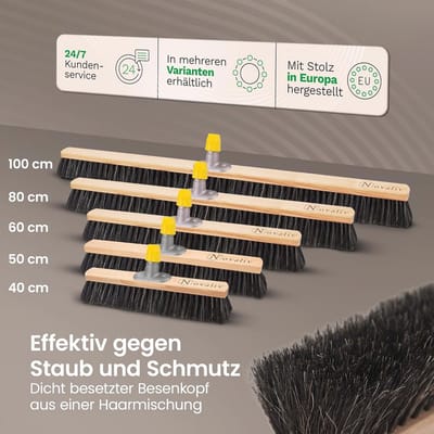 Veegset met Metalen Veegschep en Telescoopsteel - Tuinbezem met Zachte Borstels