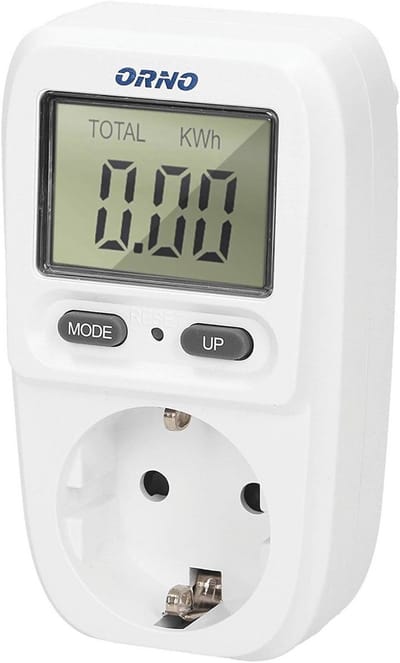 Elektriciteitsmeter voor Stopcontact - Energiekosten Meter met LCD Scherm en Maximum Vermogen 3680W