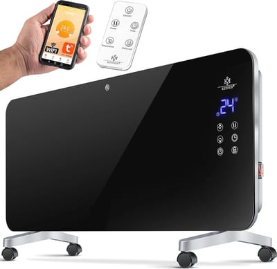 Elektrische Convector Verwarming - Energiezuinige Glazen Radiator met Smart App
