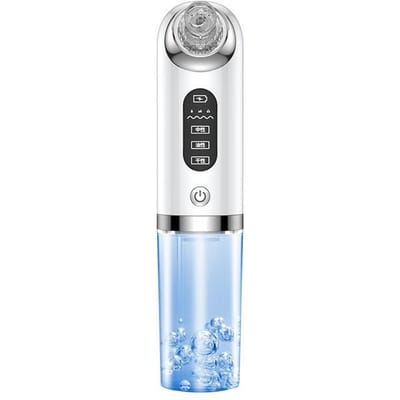 Petit Absorbeur de Points Noirs à Bulles, Éliminateur Électrique Portable de Points Noirs, Nettoyage du Visage à Domicile, Introduction d'Hydratation, Instrument d'Injection d'Oxygène white