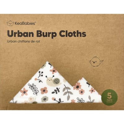 KeaBabies Urban Spuugdoekjes, 5-Pack beige