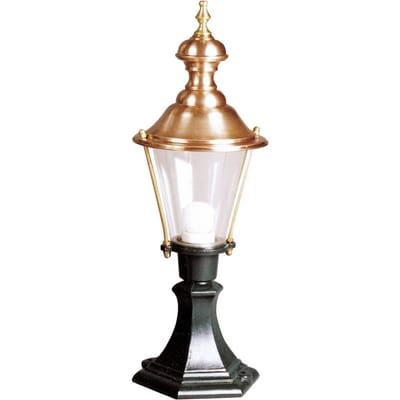 K.S. Verlichting Luuk sokkellamp, zwart/koper, hoogte 56 cm