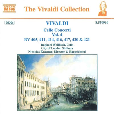 Raphael Wallfisch, City Of London Sinfonia, Nicholas Kraemer - Vivaldi: Cello Concertos Vol. 4 (CD)