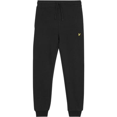 Lyle & Scott Kinder/Kinder Fleece Regelmatige Sweatbroek (Jet Zwart)